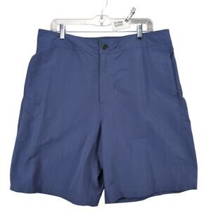 Horny Toad Men's 36x9 Blue Shorts Nylon Stretch Quick Dry Zip Pockets Outdoors